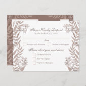 Rustic Brown Wedding  Botanical Feestdagenkaart (Voorkant / Achterkant)