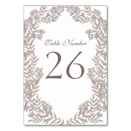 Rustic Brown Wedding Botanical Kaart