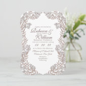 Rustic Brown Wedding Botanical Kaart (Staand voorkant)