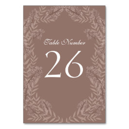 Rustic Brown Wedding Botanical Kaart