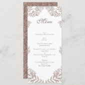 Rustic Brown Wedding  Botanical Menu (Voorkant / Achterkant)