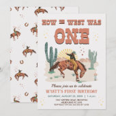 Rustic Brown Western hoe West was een 1e verjaarda Kaart (Voorkant / Achterkant)