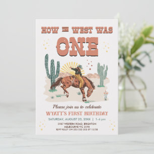 Rustic Brown Western hoe West was een 1e verjaarda Kaart