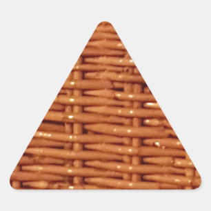 Rustic Brown Wicker Picnic Basket Country Style Driehoek Sticker