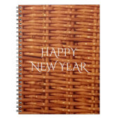 Rustic Brown Wicker Picnic Basket Country Style Notitieboek (Voorkant)