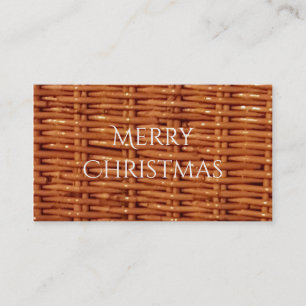 Rustic Brown Wicker Picnic Basket Country Style Visitekaartje