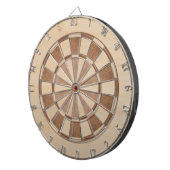 Rustic Brown Wood Classic Dartbord (Voorkant Rechts)