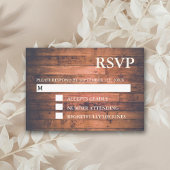 Rustic Brown Wood String Lights | RSVP-kaarten RSVP Kaartje