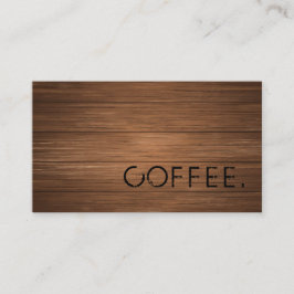 Rustic Brown Wooden Loyalty Coffee Visitekaartje