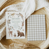 Rustic Brown Woodland Baby Shower Invitation