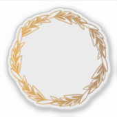 Rustic Brown Wreath Sticker (Voorkant)