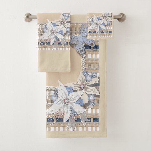 Rustic, bruiloft bad handdoek (Insitu)