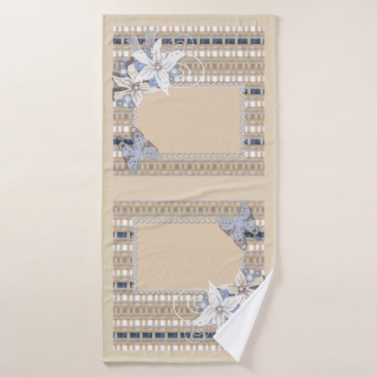Rustic, bruiloft badhanddoek (Badhanddoek)