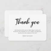 Rustic bruiloft bedankt. Moderne landennota Kaart (Voorkant / Achterkant)