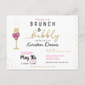 Rustic Brunch et Bubbly Invitation de douche nupti (Devant)