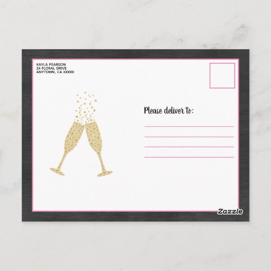 Rustic Brunch et Bubbly Invitation de douche nupti (Dos)