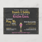 Rustic Brunch et Bubbly Invitation de douche nupti (Devant)