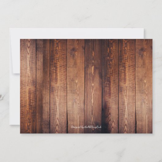 Rustic Buck Doe Baby Carte Faire-part d'arrivée (Dos)