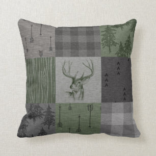 Rustic Buck Sierkussen - Groen/Grijs