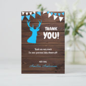 Rustic Buck thème garçon MERCI baby shower (Debout devant)