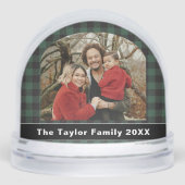 Rustic Buffalo Green and Black Plaid Family Photo (Avant)