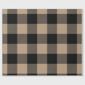 Rustic Buffalo Pset Coffee Tan Black Cadeaupapier (Vlak)