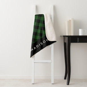 Rustic Buffalo Pset   Gepersonaliseerde Sherpa Bla Deken