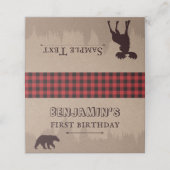 Rustic Buffalo Pset Lumberjack Birthday (Buitenkant ongevouwen)