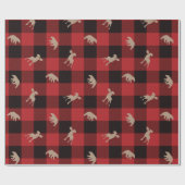 Rustic Buffalo Pset Lumberjack Birthday Thema Cadeaupapier (Vlak)
