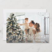 Rustic Buffalo Pset Photo Merry Kerstmis Feestdagenkaart (Voorkant)