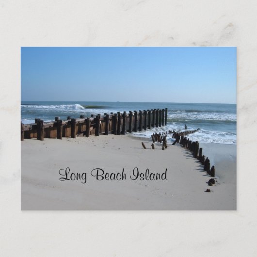 Rustic Bulkhead op Beach Briefkaart (Voorkant)