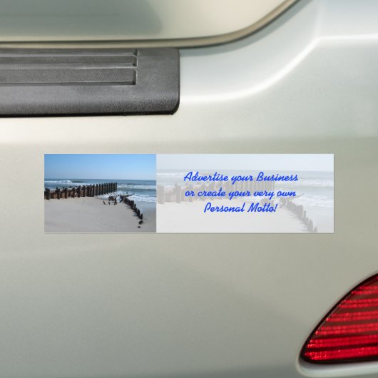 Rustic Bulkhead op Beach Bumpersticker (Op auto)