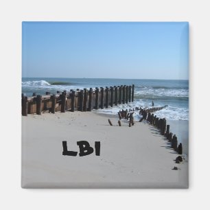 Rustic Bulkhead op Beach Magneet