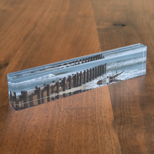 Rustic Bulkhead op Beach Naambordje (Zijkant)