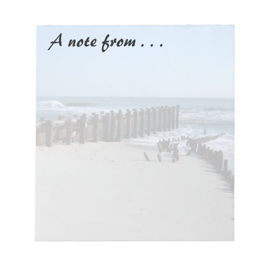 Rustic Bulkhead op Beach Notitieblok (Voorkant)