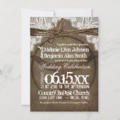 Rustic Bull Horns Occidental Mariages Invitations (Devant)