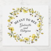 Rustic Bumble Bee Address Sparkling Wijnetiket (Enkel label)