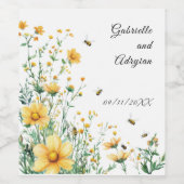 Rustic Bumble Bee Address Wijn Etiket (Enkel label)