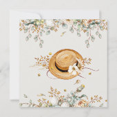 Rustic Bunny Botanical Baby shower Hartelijk dank Bedankkaart (Achterkant)
