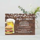 Rustic Burger & Brews Verjaardag voor Volwassenen Kaart (Staand voorkant)