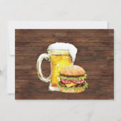 Rustic Burger & Brews Verjaardag voor Volwassenen Kaart (Achterkant)