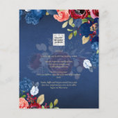 Rustic Burgundy Blue Floral Wedding (Achterkant)