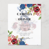 Rustic Burgundy Blue Floral Wedding (Voorkant)