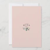 Rustic Burgundy Blush Floral Wedding Kaart (Achterkant)