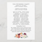 Rustic Burgundy Blush Herfst Floral Wedding Ceremo Programma (Achterkant)