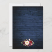 Rustic Burgundy Floral 3 Foto Jar Lights Wedding Kaart (Achterkant)