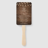 Rustic Burgundy Floral Mason Jar Wedding Programme Handwaaier (Achterkant)