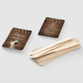 Rustic Burgundy Floral Mason Jar Wedding Programme Handwaaier (Niet-gemonteerd)