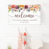 Rustic Burgundy Floral over White | Welkom Spandoek (Insitu)