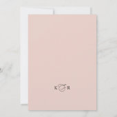 Rustic Burgundy Floral repesal Dinner Invitation Kaart (Achterkant)